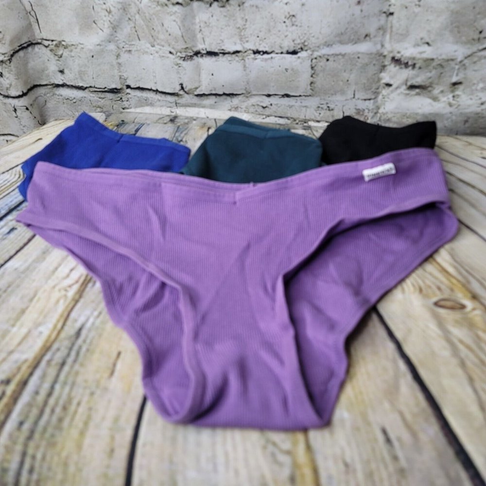 Finetoo Women's XL Cotton Blend Stretch Underwear Mid Rise Panties 4 Pack